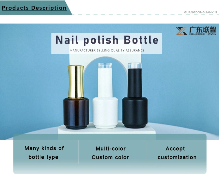 Custom Color Spray Round 15ml Empty Glass Nail Polish Bottle